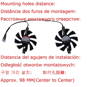 2 adet / takım, cpu soğutucu, GPU, VGA, FL8015 12VB, T-129215 bir SU fan video MLLSE en RX 5500 XT, RX 5500XT 8gb, AMD MLLSE RTX 3070M 8 En çok satılan 12 ekran kartı, rx-5500 - xt-no. 9
