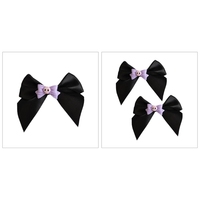 Gothic Flat Clips Hairpin Large Barrette Headdress Bunches Accessories Elegant Bowknot Headdress