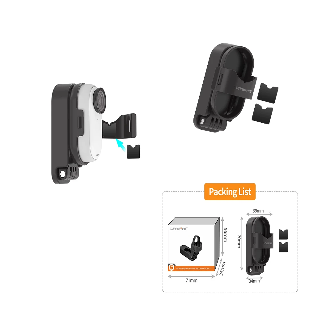 

360° Rotating Folding Stand for Insta360 GO3S/GO3 - Strong Magnet, One-Hand Operation & Compact Design