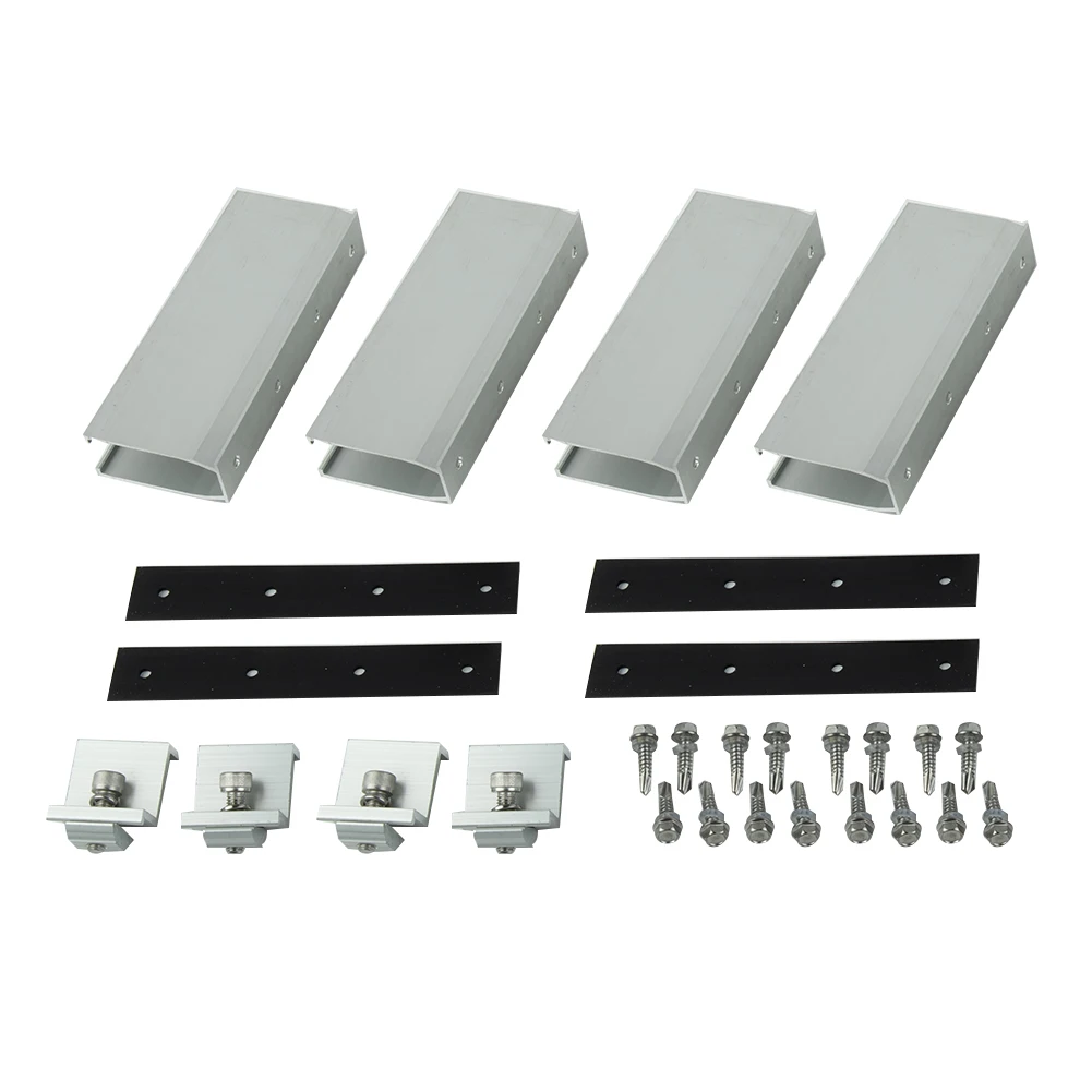 Flexible PV Systems Aluminium Rail Bracket Set for Solar Panel Mounting on Any For Roof Type with Weather Resistant Design