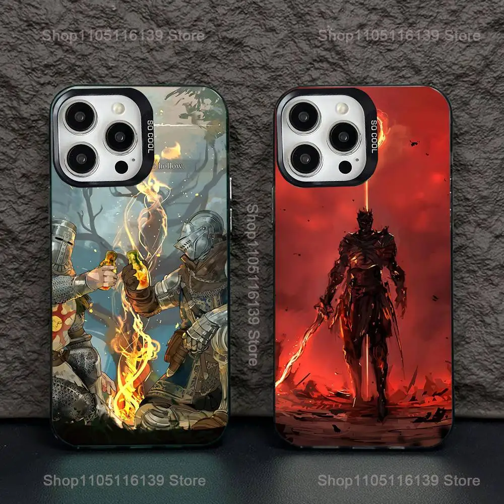 

Чехол для телефона D-Dark S-Souls Game для iPhone 16,15,14,13,12,11,Pro,XS,Max,Plus,Mini,SE Black Candy, матовый противоударный чехол