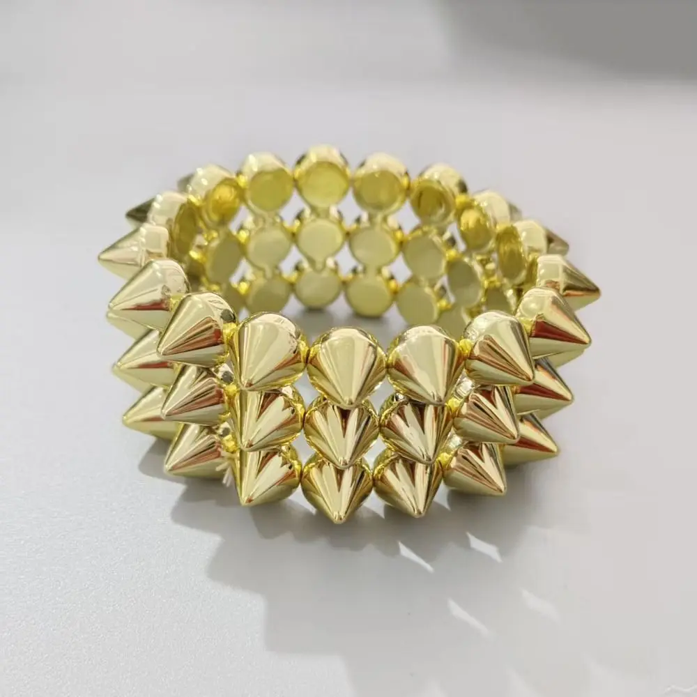 Vintage Triple Layer Stud Spiked Y2K Punk Bracelet