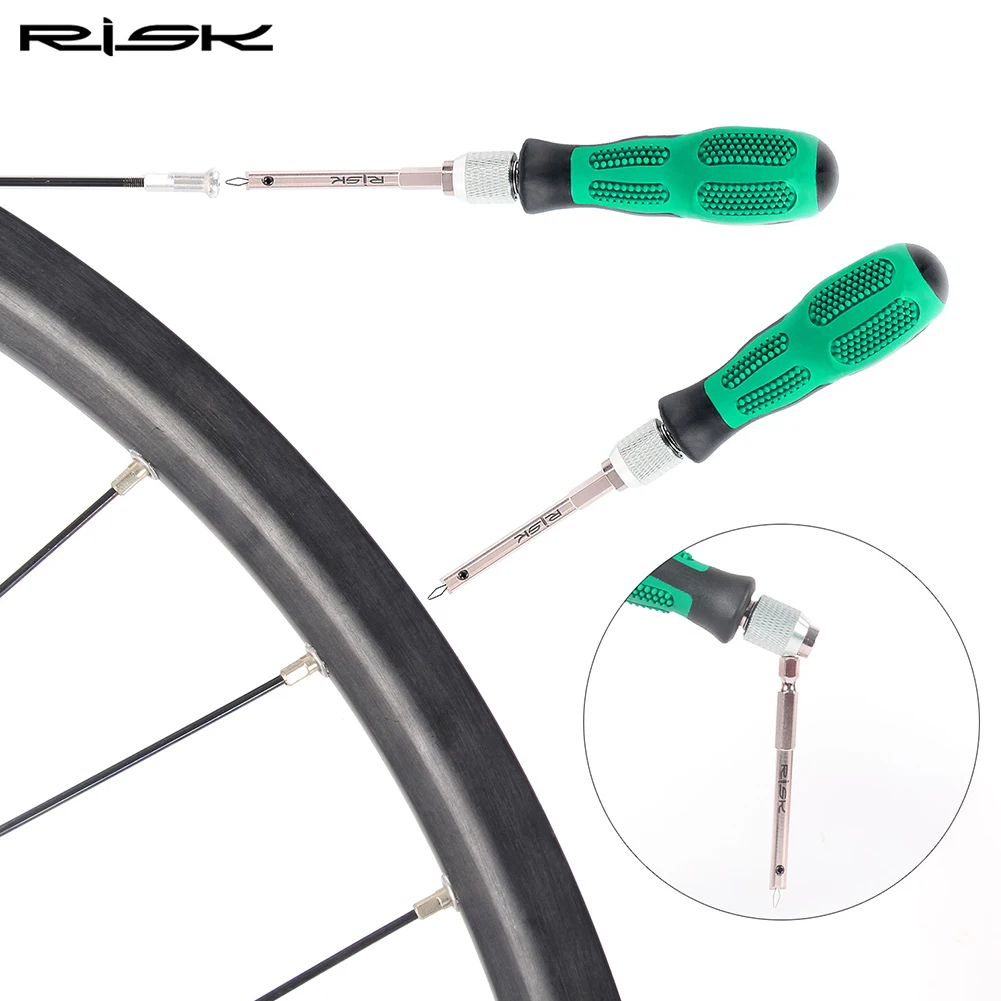 Bike Spoke Nipple Insertion Tool Screwdriver Bicycle Spoke Cap Removal Wrench