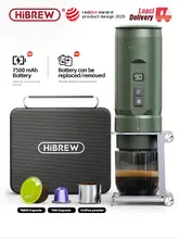Hibrew portátil máquina de café expresso para carro & casa acampamento cafeteira caber nespresso dolce cápsula em pó h4c