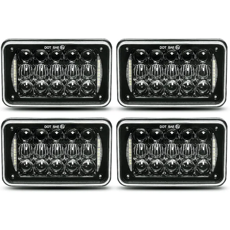 Approved 60w 4x6 inch LED Headlights Rectangular Replacement H4651 H4652 H4656 H4666 H6545