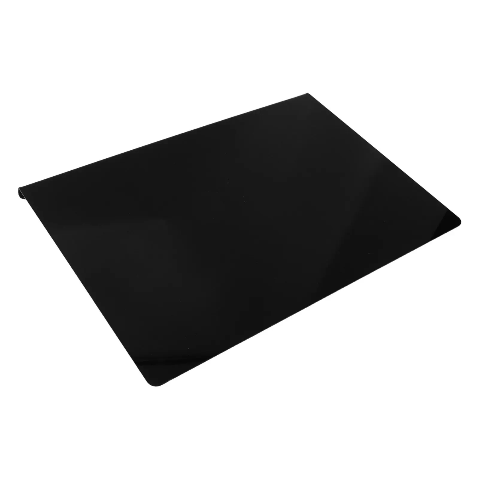 黒色のアクリル製カッティングボード、縁がリップ加工、サイズ157x118、キッチンカウンター保護用、滑り止め加工、割れにくい、シンク上に置ける。