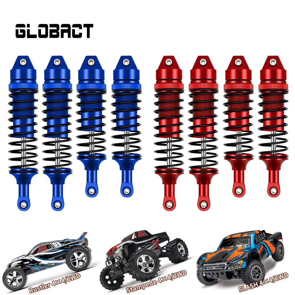 GLOBACT Oil Damper Shock Absorbers 100mm 115mm Aluminum RC Car Truck Shock for 1/10 Slash 4×4 2WD Stampede Rustler Hoss Upgrade