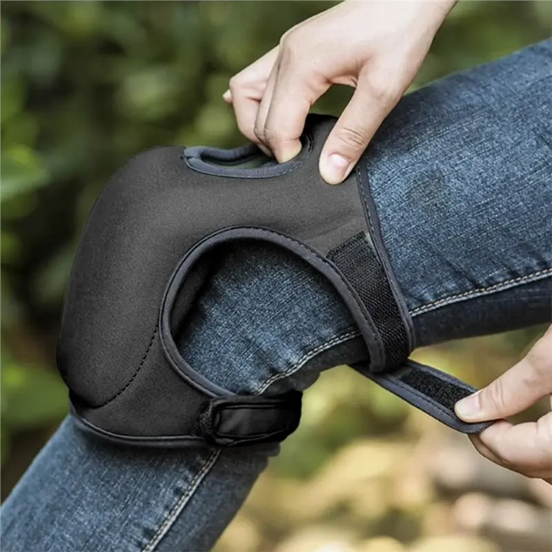 ABYM Knee Pads 2Pcs Thick Adjustable Memory Foam Anti-Slip Work Kneepads For Outdoor Hiking Sports