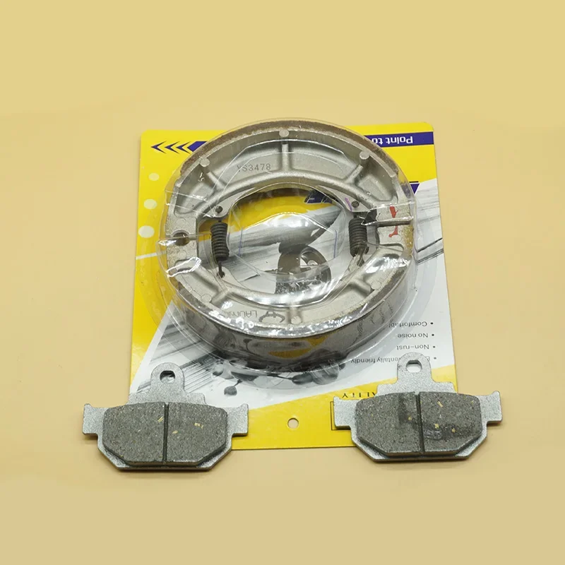 

For YAMAHA VL125 Intruder 2000-2008 GZ125 Marauder 125 1998-2010 Motorcycle Front Brake Pad Rear Brake Shoe Kit Set