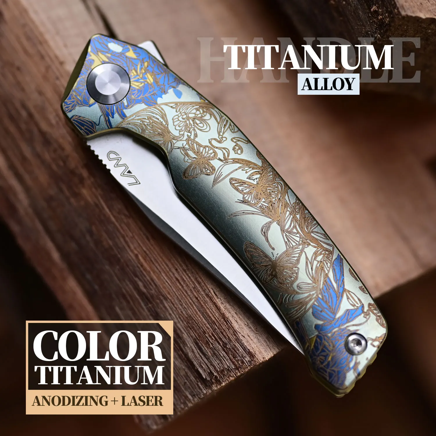 الأرض سكين للفرد 140S في الهواء الطلق البرية بقاء التخييم الصيد VG10 شفرة التيتانيوم مقبض EDC سكاكين الجيب المحمولة #4