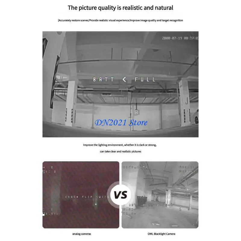 

F3KE OWL 1800TVL Metal Outdoor Camera Night Viewing Wide Dynamic Ranging 118 Degree