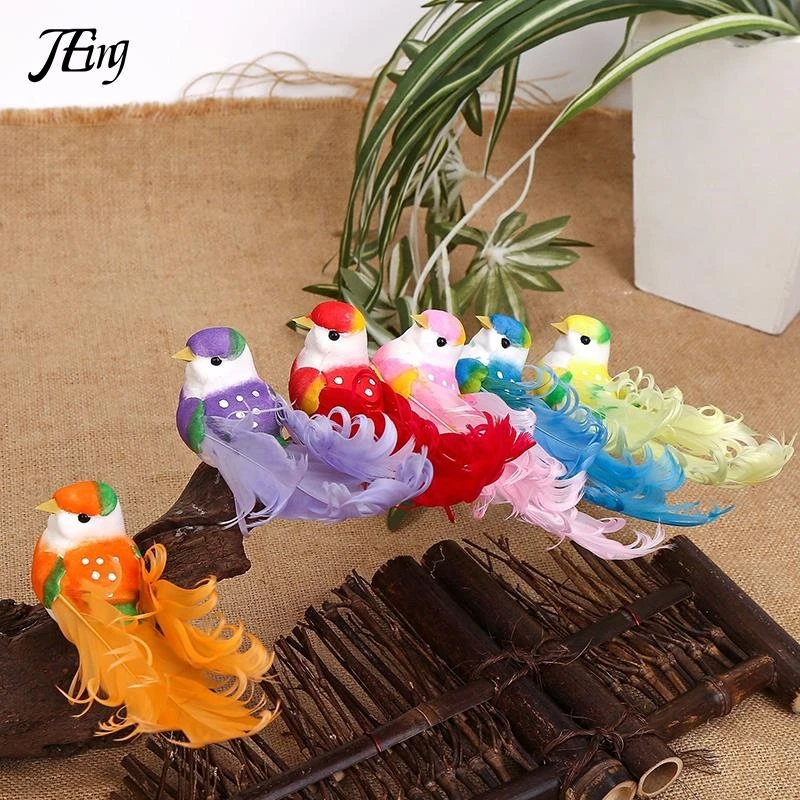 1Pc Artificial Birds Fake Foam Animal Simulation Feather Birds Models DIY Wedding Home Garden Ornament Decoration Tree Decor