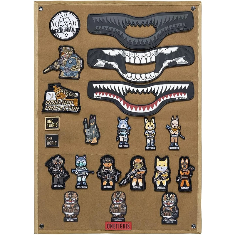 ONETIGRIS Tactical Patch Display Board Patch Holder Folding Mat Military ID Patches DIY Badge Paste Pad Patches Tool Organizer