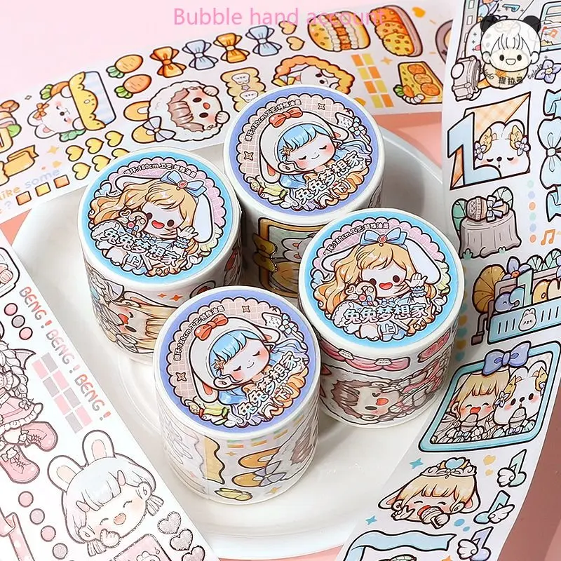 Telado Duo Duo Sauce Rabbit Dreamers 3m hand ledger tape whole roll cute hand ledger stickers Children's Day gift