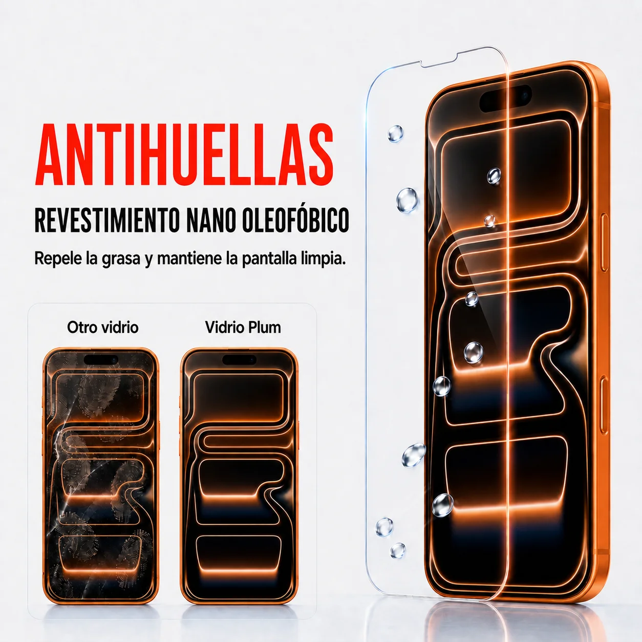 Cristal Templado para iPhone 17 16 15 18 Pro, Protector de Pantalla para iPhone 14 13 Plus Pro Max, Película Protectora 