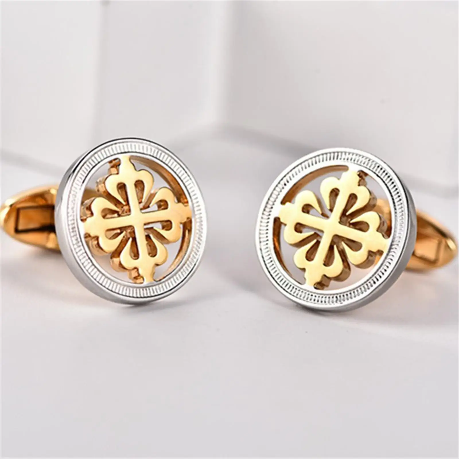 

Shirt Circular Tuxedo Shirt Studs Cufflinks for Wedding Cocktail Party Business Groomsmen