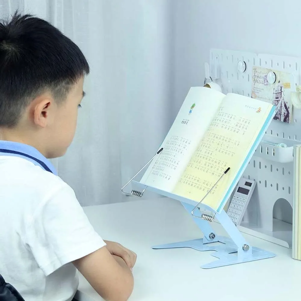 Laptop Riser Full Metal Reading Stand Rotating Adjustable Book Holder Mechanical Dual Arm Bookstand Studying