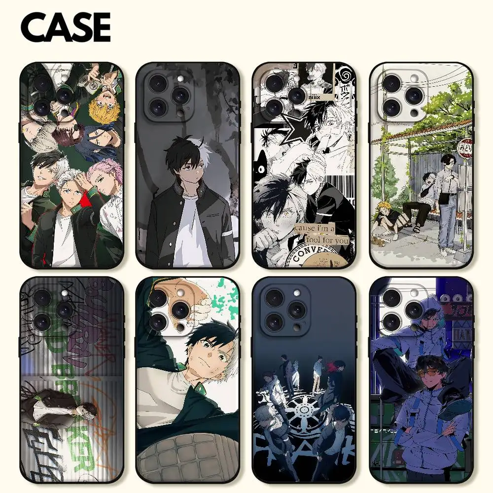 Anime Wind Breaker Sakura Phone Case Black Shell For IPhone 17/16/15/13/14 Pro Max/ 11Plus/X/Xr/Xs Max/12mini Compatible Models