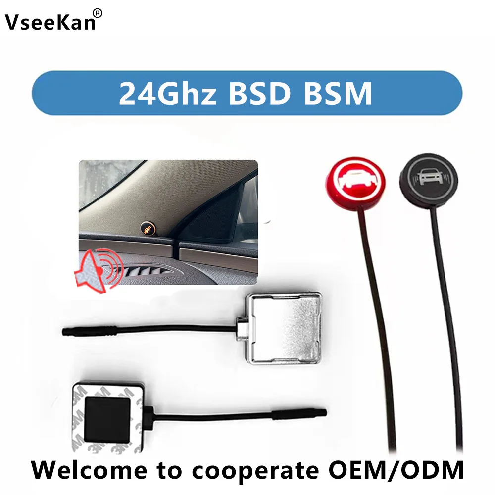 New 77Ghz 24Ghz Millimeter Wave Radar Change Lane Safer BSM Blind Spot Monitoring Assistant BSD Blind Spot Detection System