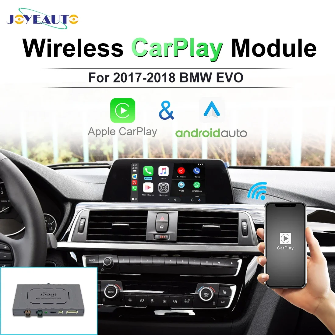 

JoyeAuto CarPlay Interface For BMW EVO F20 F30 F21 F22 G30 G38 6.5/8.8 inch iDrive5 Wireless Apple Carplay Module Android Auto