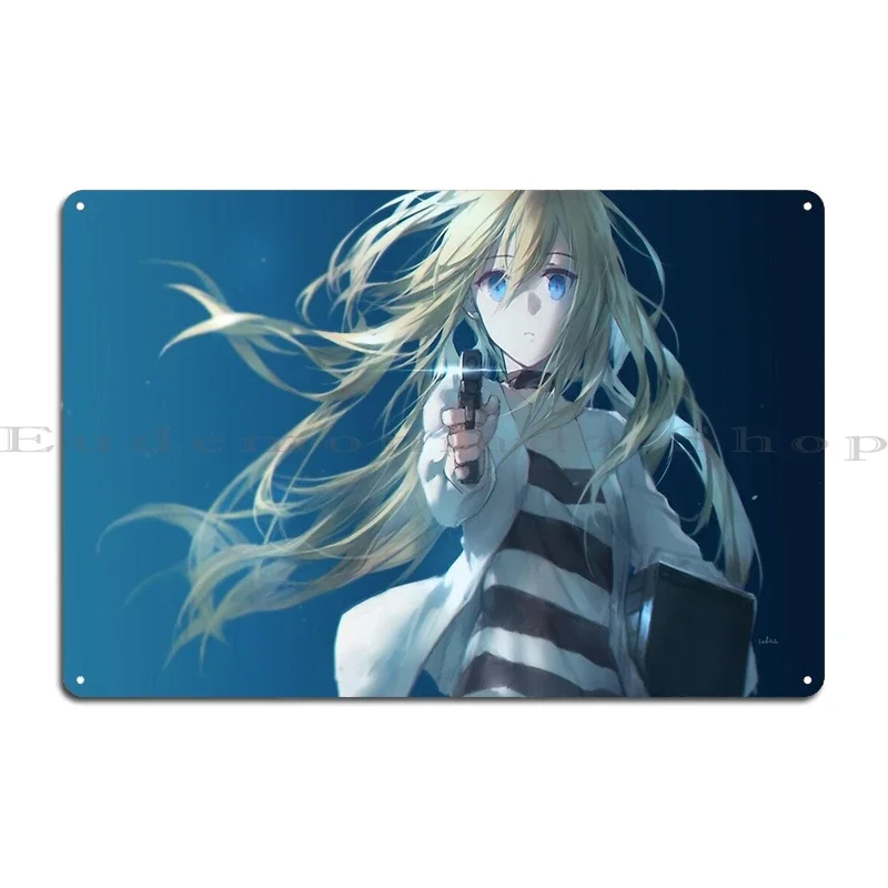 Rachel From Angels Of Death Metal Plaque Poster Decoration Wall Decor Designing Cinema Cinema Tin Sign Poster