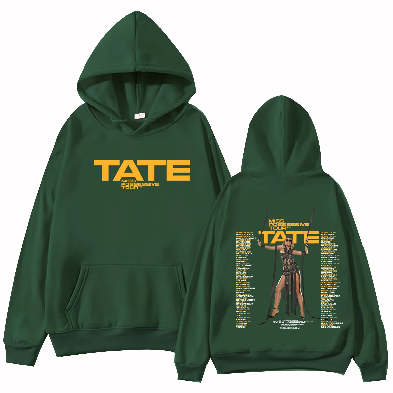 Tate Mcrae Miss Possessive Tour 2025 Hoodie Men Women Pullover Coats Unisex Hoodies Sweatshirt Streetwear