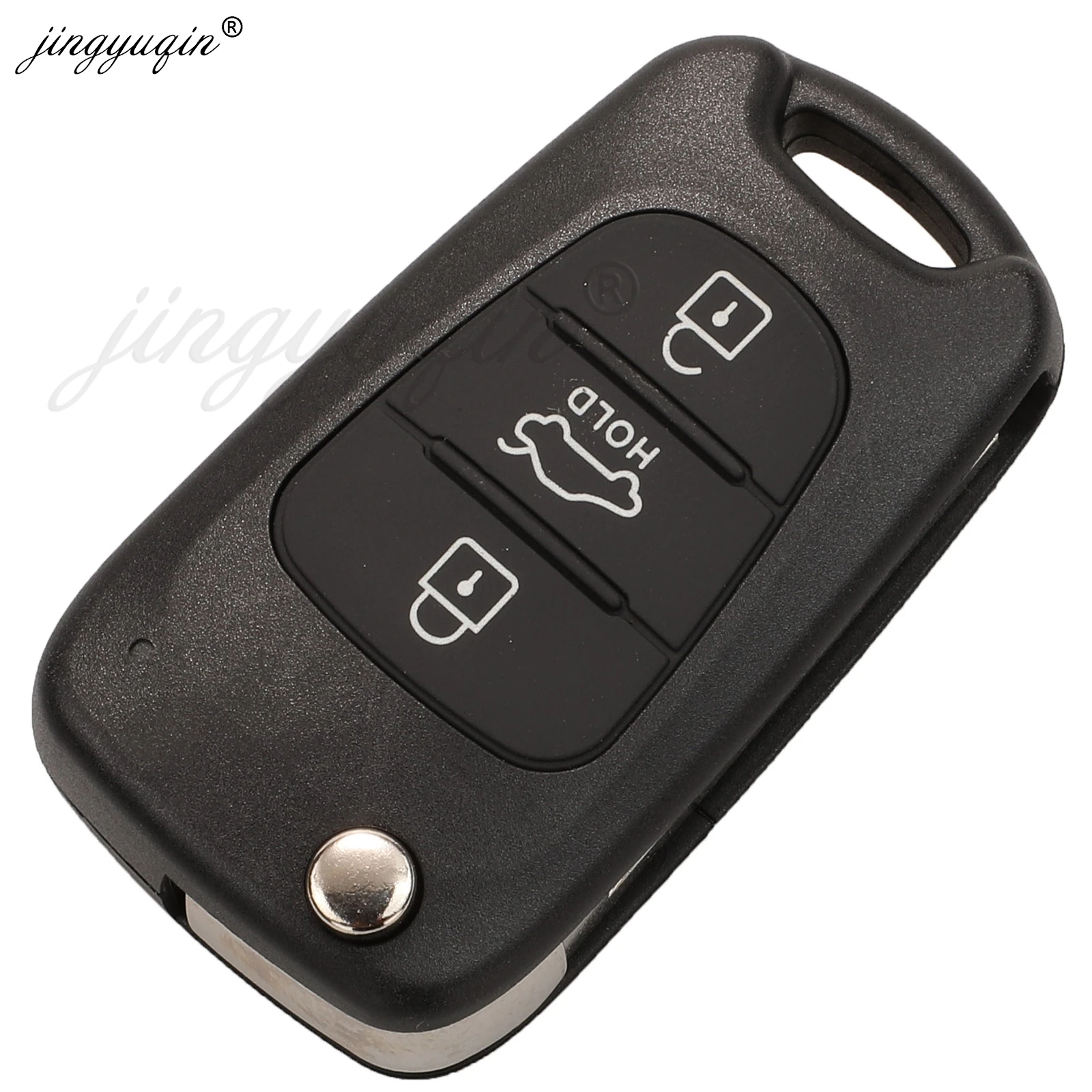 jingyuqin Flip Remote Car Key Fob 433MHz FSK ID46 for Kia Soul Ceed 2007 2008 2009 2010 2011 2012 81996-1H200 OKA-185T Ce0682 - view 2