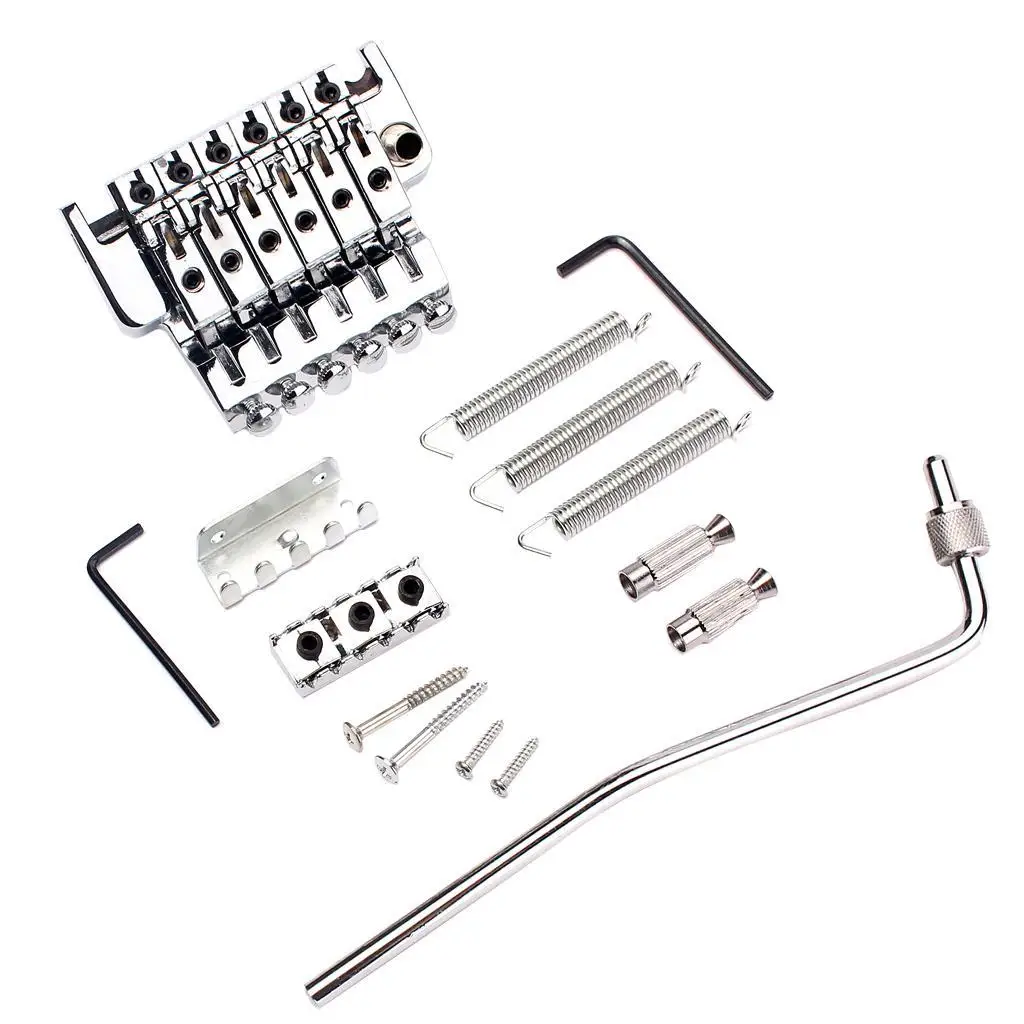 

Электрогитара Тремоло Бридж Двойная блокирующая сборочная система Chrome GA503 для электрогитары Запчасти Аксессуары