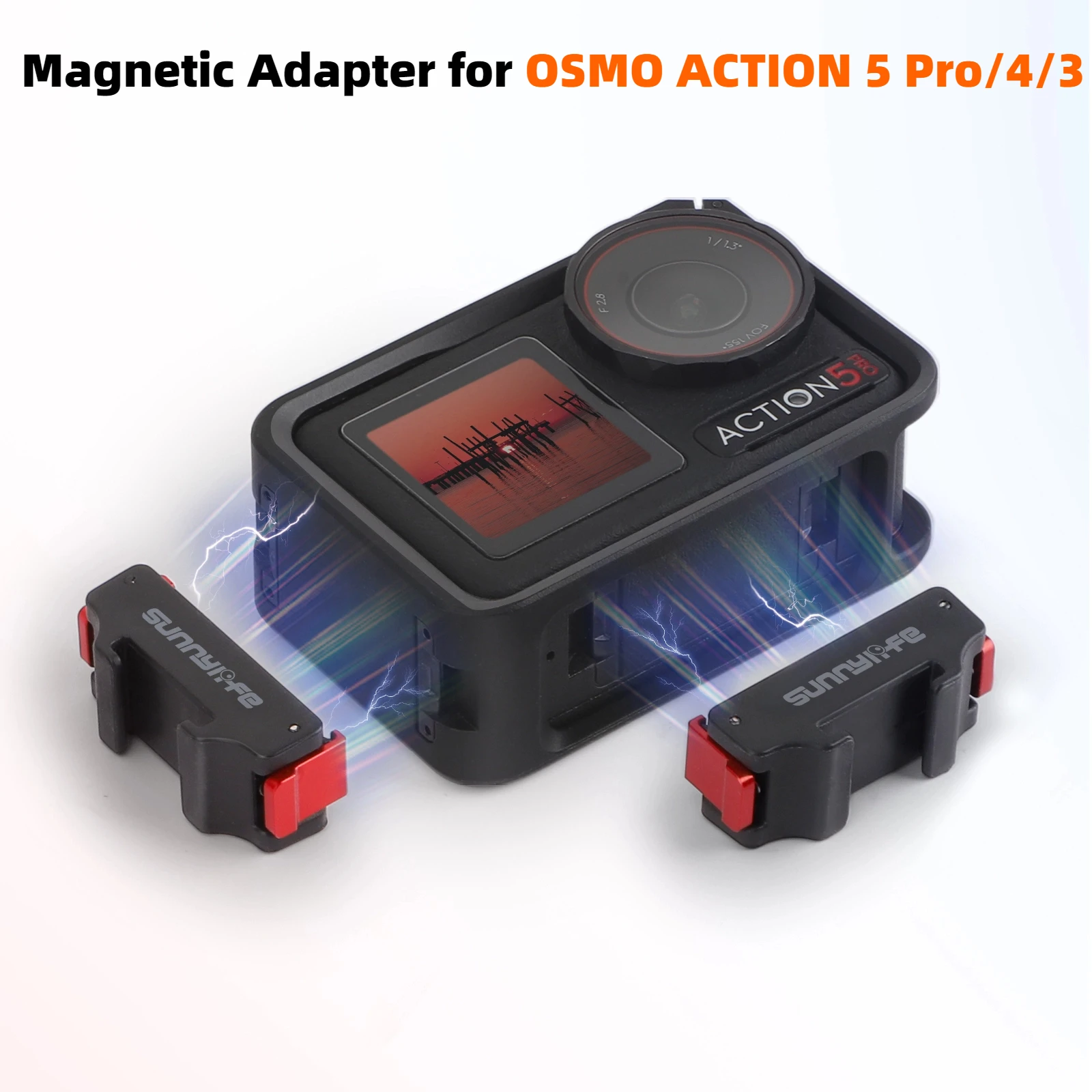 

For DJI OSMO ACTION5 PRO Magnetic Cold Shoe Port For ACTION4/3 Quick Release Mount Adapter Expansion Parts