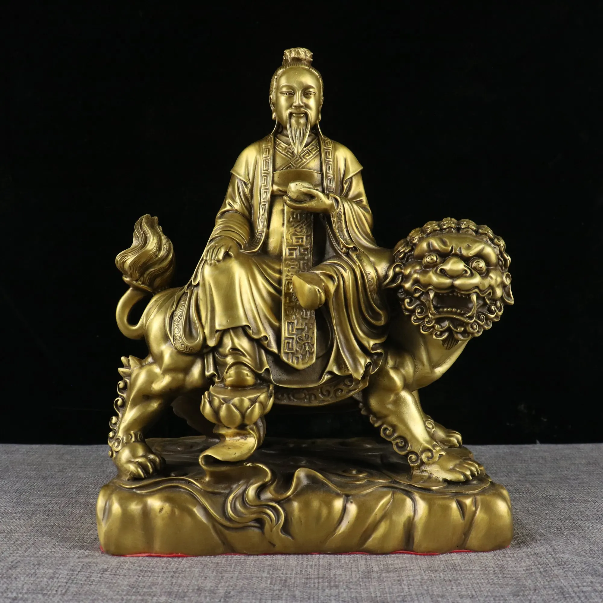 Taiyi Zhenren Dongji Qinghua Emperor Pure Copper Statue Home Furnishing Store Ornament