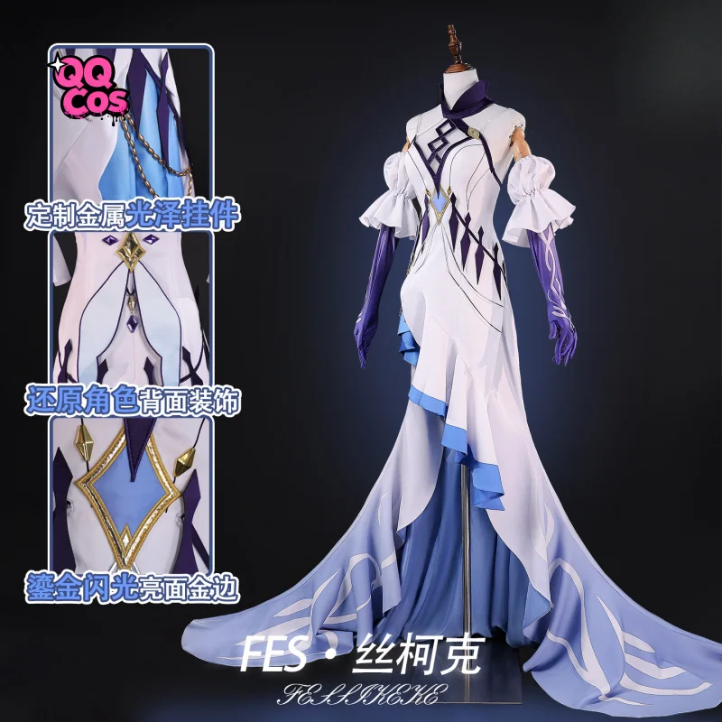 

Genshin Impact Skirk FES cosplay Christmas Party Gorgeous Uniform Accessories Props Complete Set QQcos