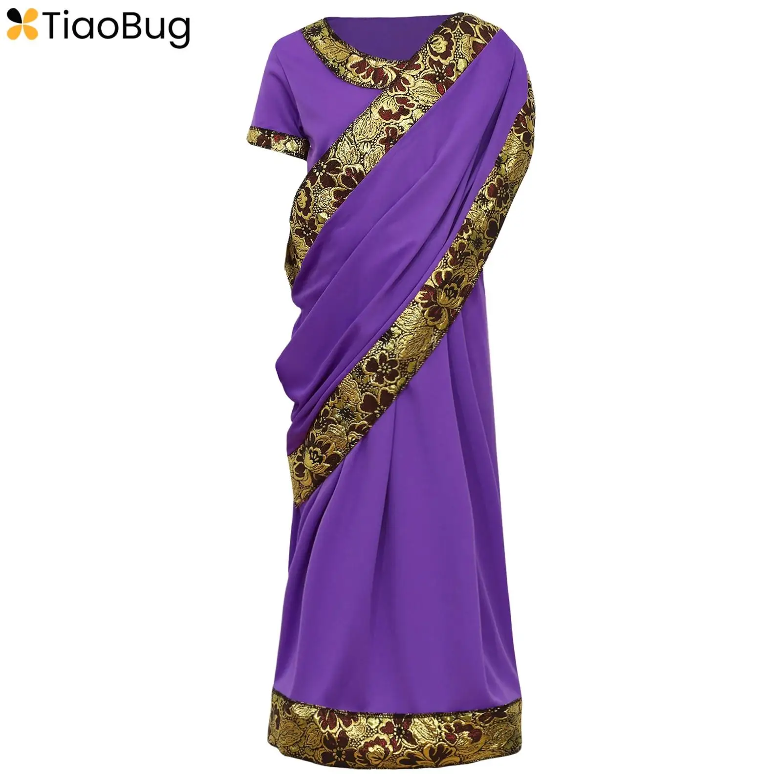 

Сари для девочек, традиционное платье для индийских девочек, одежда на Рождество, принцесса, этнический Хэллоуин, маскарад, необычный костюм для косплея