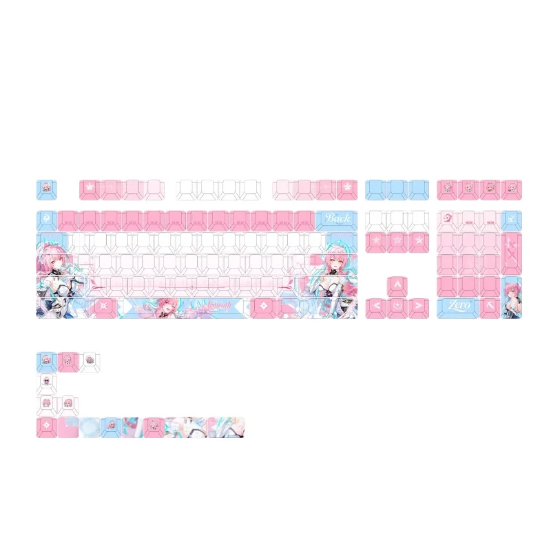 122 Keys Aemeath Keycaps Game Wuthering Waves Chreey Profile PBT Transparent Custom Keycap Cosplay Doujin Gifts - Detail 1