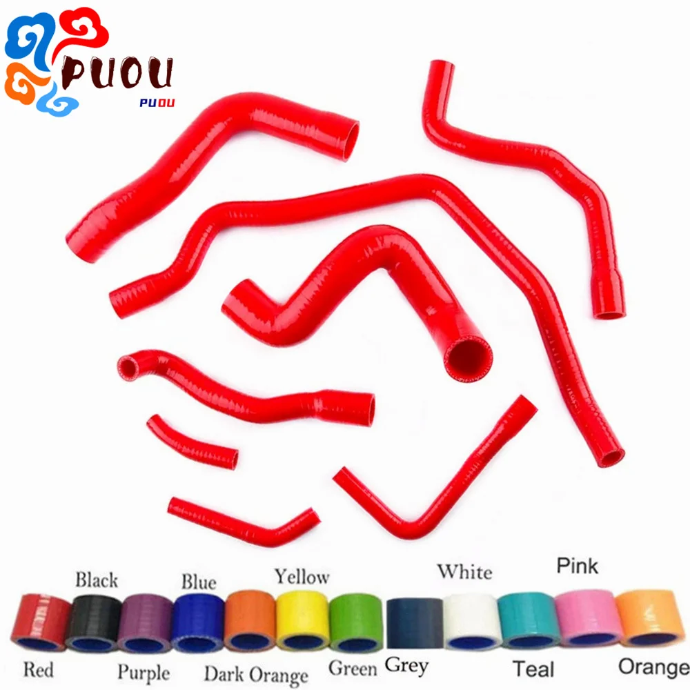 

For 1989-1995 BMW E34 M50 525 525i 528 530 530i 6CYC Silicone Radiator Hoses Kit