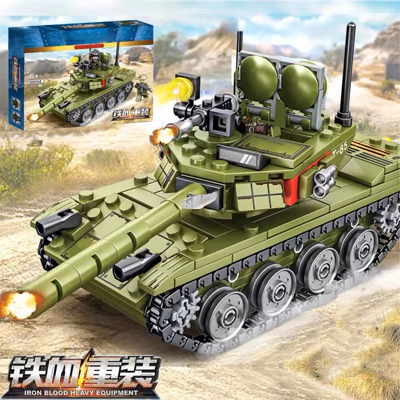 Tank building blocks military series armored vehicle toy chariot tank model toys for boys kids christmas holiday gifts