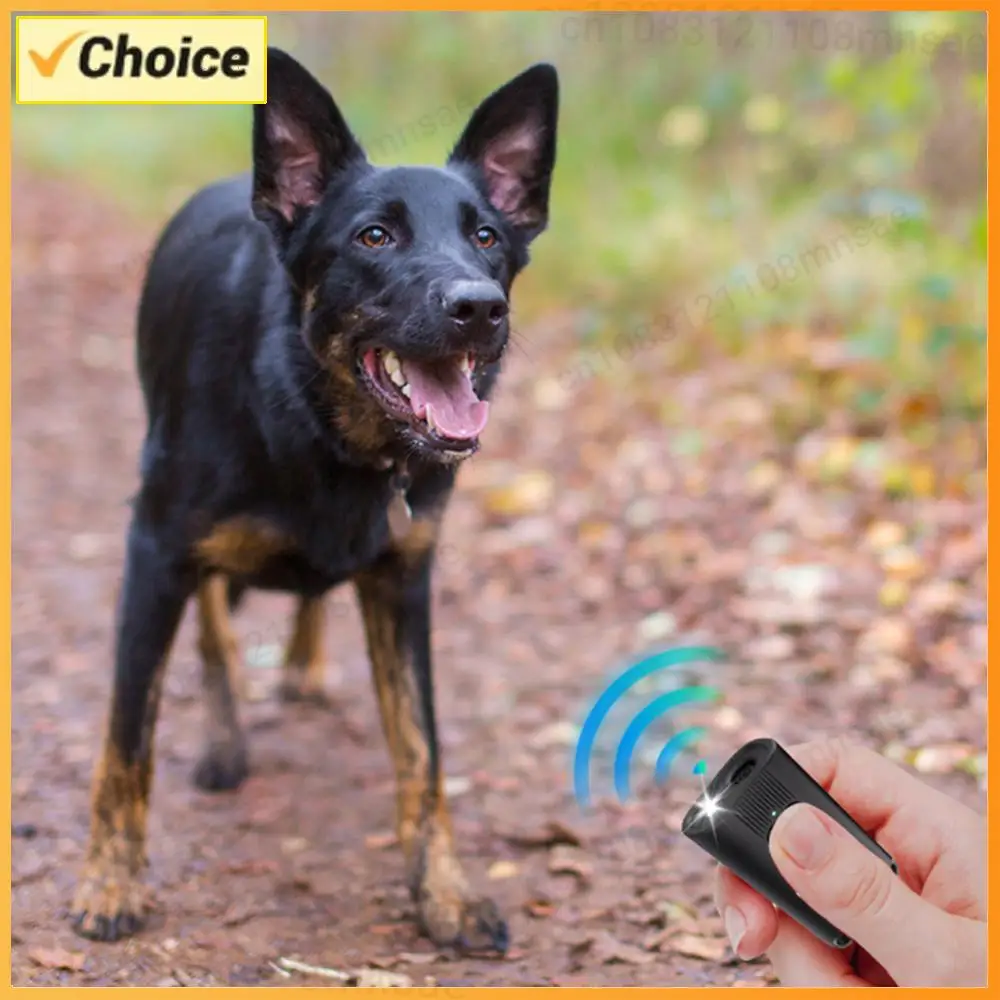 Ultrasonic Dog Bark Deterrent Device Long Range Rechargeable Anti-Barking Device Dog Trainer Device for Small/Medium/Large Dogs