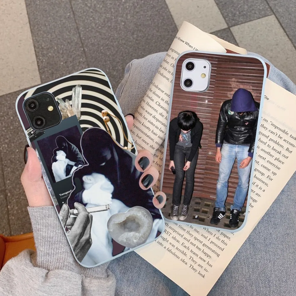 C-Crystal C-Castles Band Phone Case For IPhone 14 11 12 13 Mini Pro Xs Max 8 7 6 6S Plus X XR Solid Candy Color Case