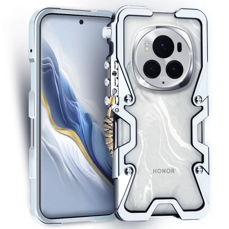 Armor Screw Metal Frame Shockproof Cover For Honor Magic 6 pro Magic6 lite Aluminium Bumper Cases Heavy Duty Fundas