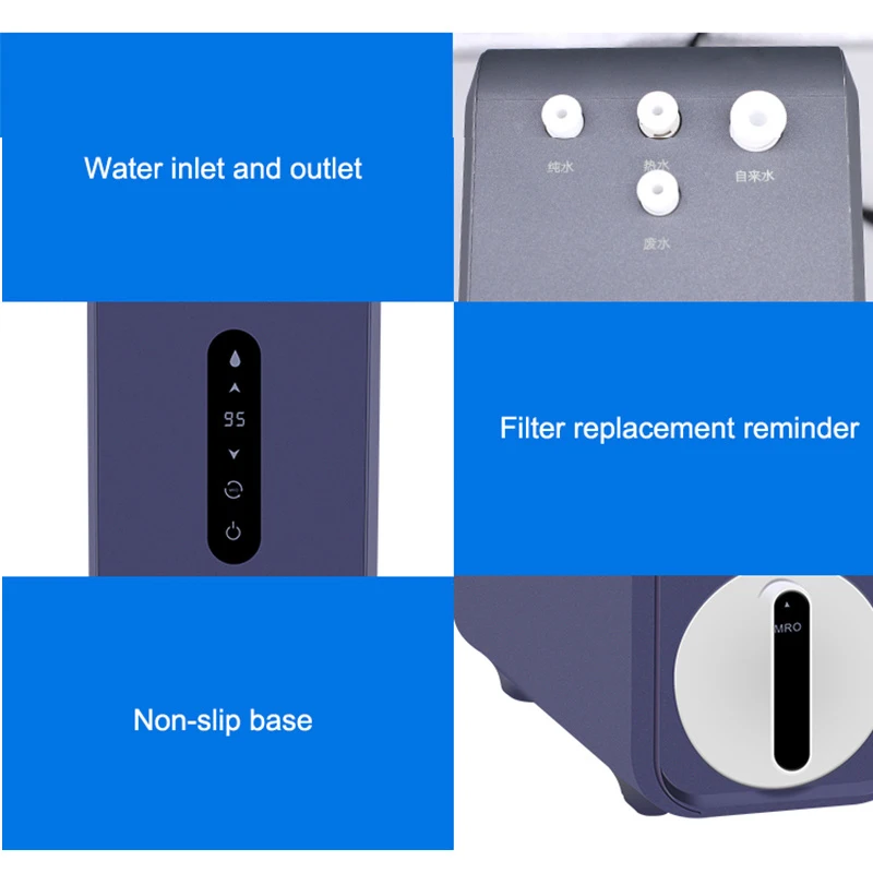 Groothandel Huishoudelijke Desktop Aanrecht Warm En Koud Ro Omgekeerde Osmose Waterfilter Systeem Waterzuiveraar Dispenser Voor Thuisgebruik