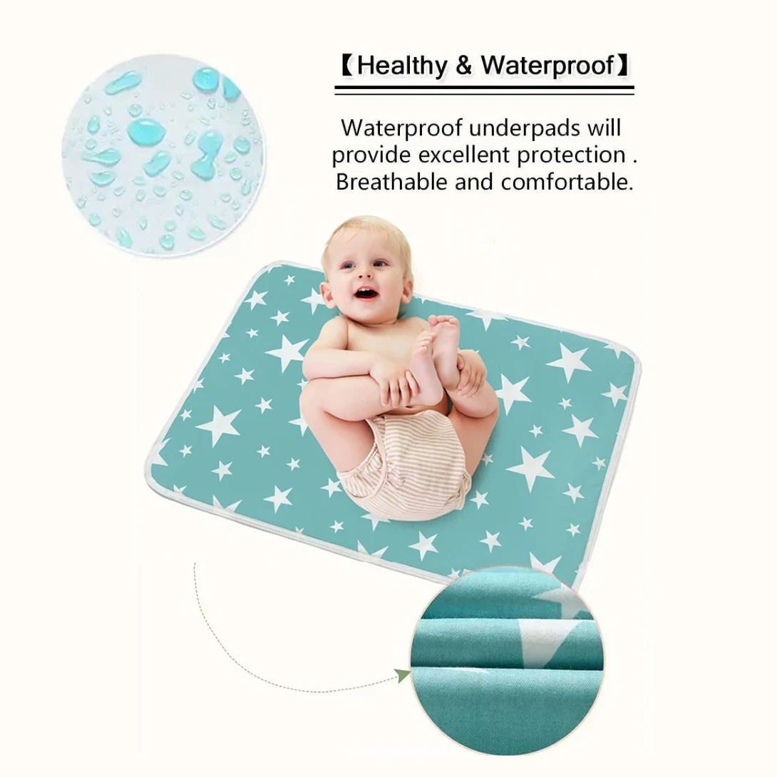 

Детские водонепроницаемые пеленальные коврики, многофункциональный детский коврик для смены подгузников, моющиеся многоразовые герметичные гигиенические коврики для младенцев