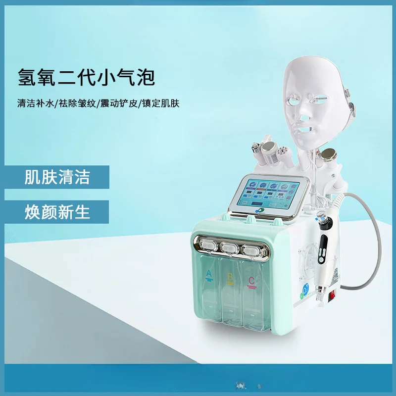 8 In 1  LED Mask Multifunctional Hydra Microdermabrasion Facial Exfoliation Deep Cleansing Face Skin Care Beauty Machine