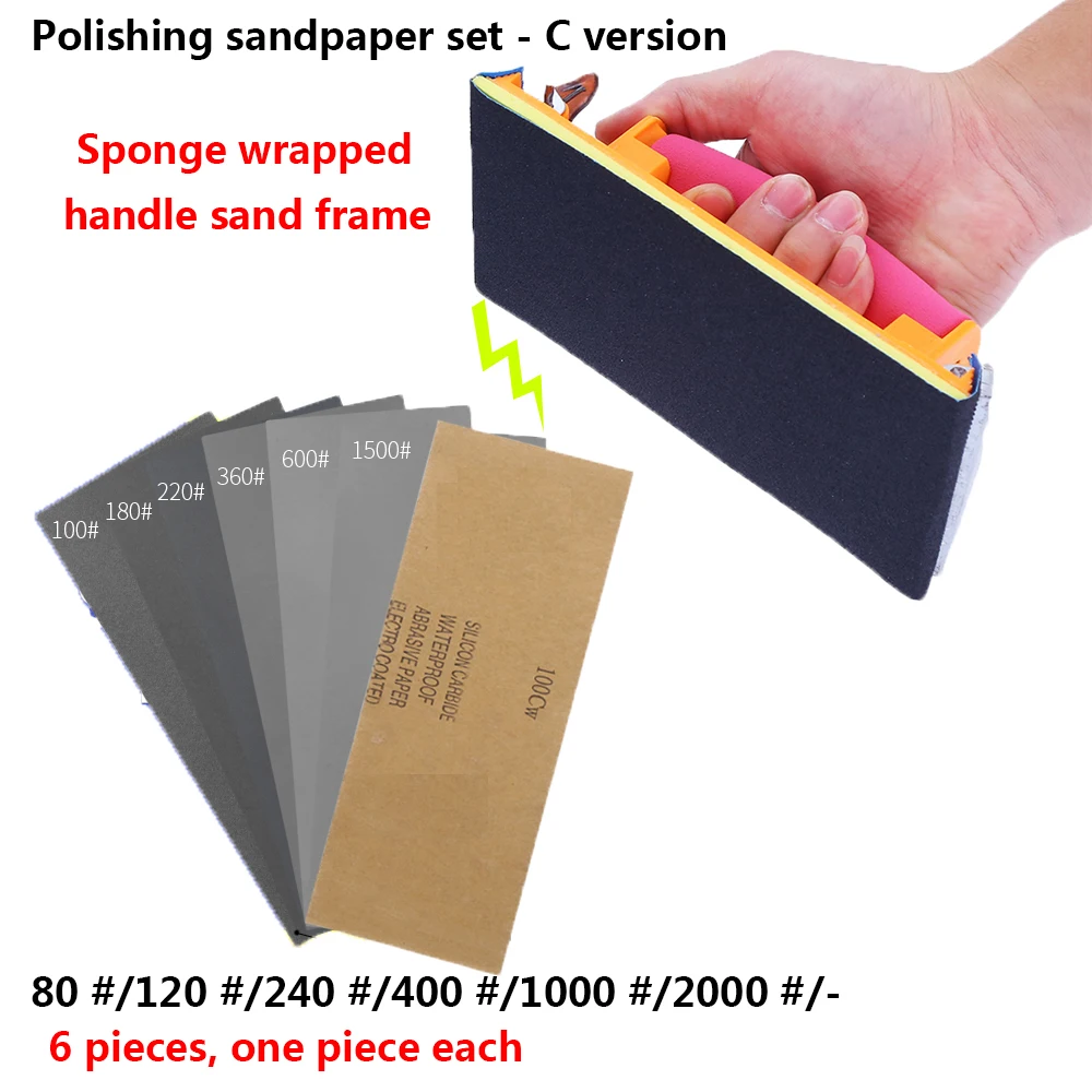 

Portable Hand Sander with Handle Manual Sandpaper Holder Lightweight Hand Sanding Block for wood Drywall Metal Polishing