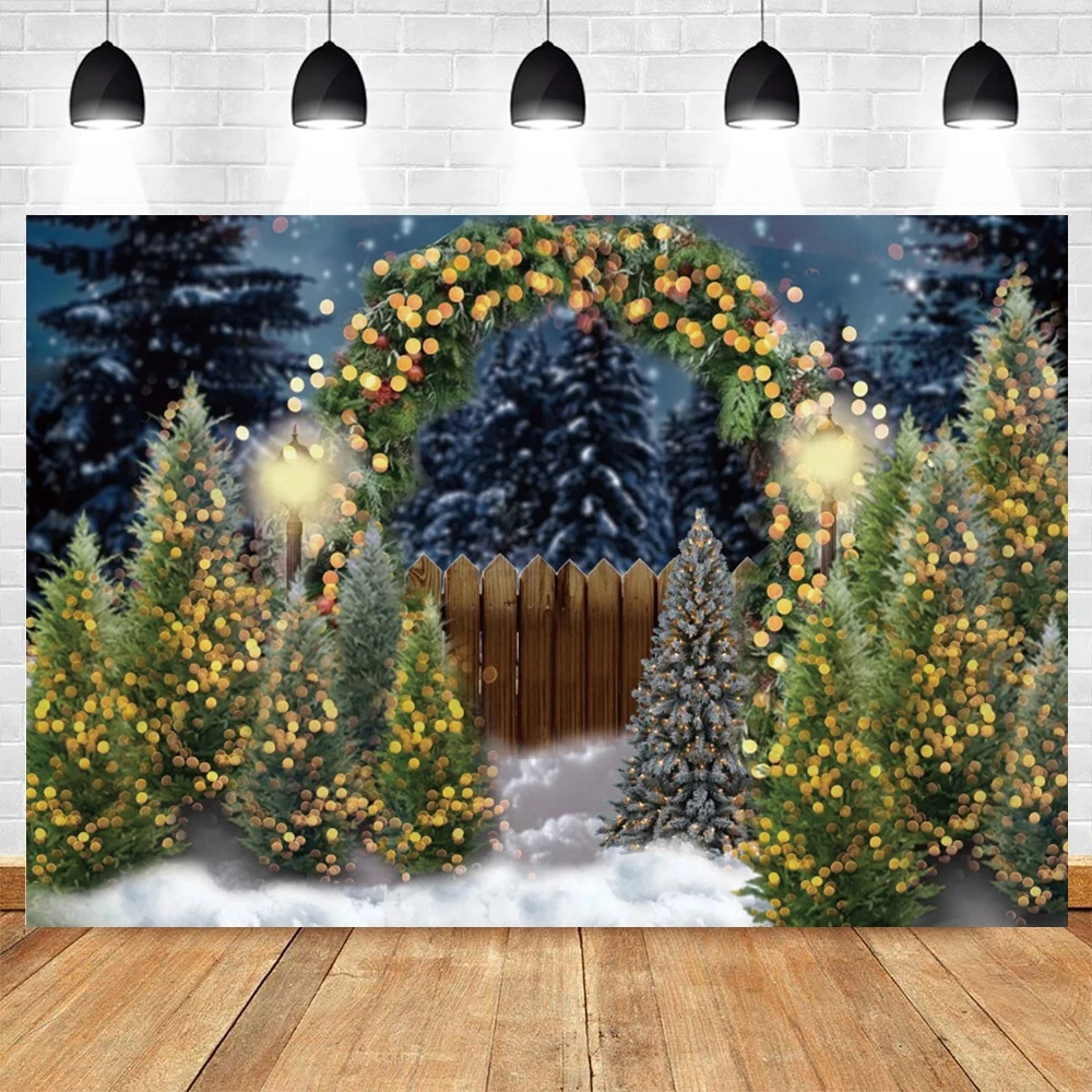 

Christmas Winter Tree Photography Backdrop Photocall Baby Portrait Snow Party Decor Photographic Background Photo Studio Prop