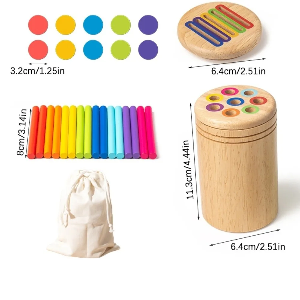 Montessori Kleursorteerspeelgoed Vroeg educatief houten vorm Bijpassend speelgoed Veilig Cognitieve training Puzzelspel Familie