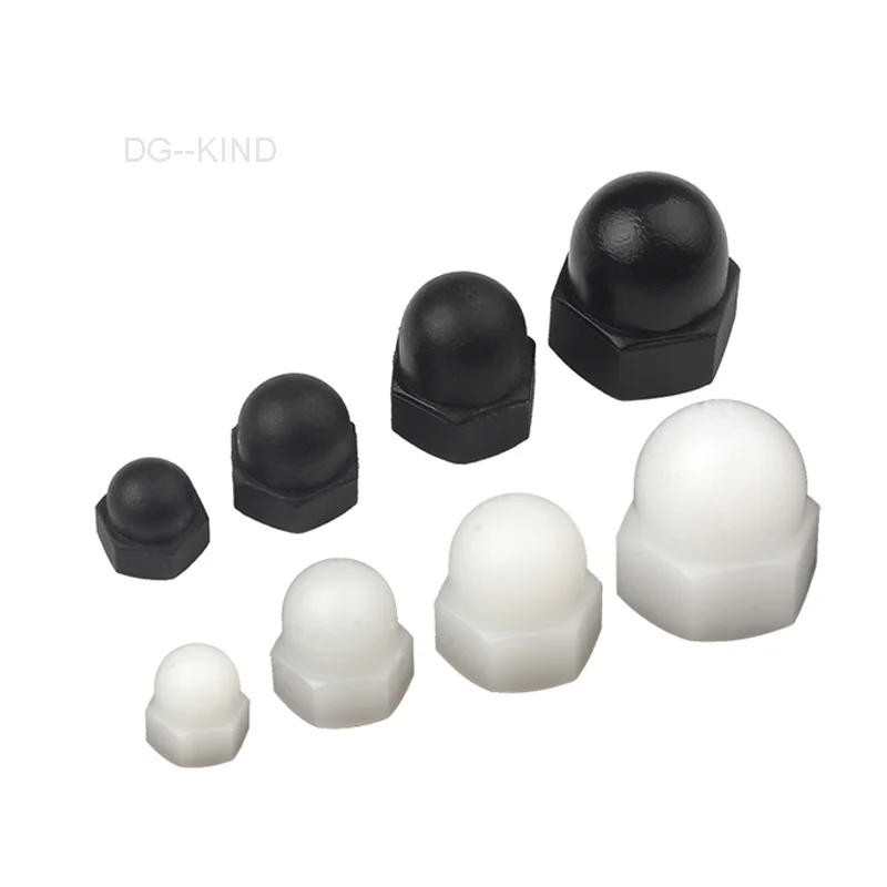 Nylon oder kunststoff mutter-set, 2/5/10 stücke, verschiedene farben, schwarz/weiß