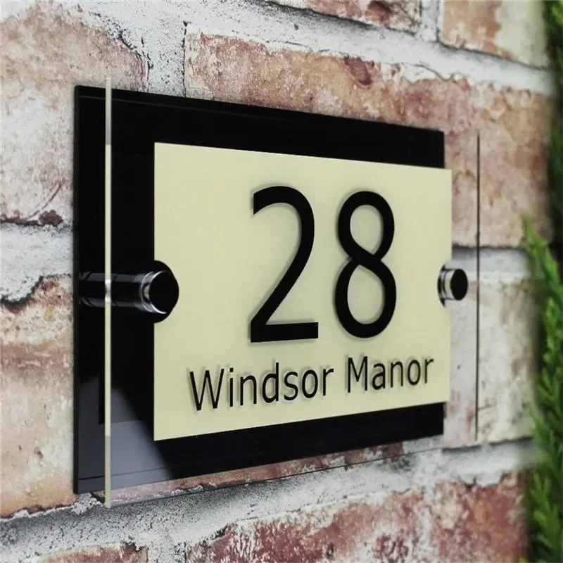 Customized House Number Plaques Composite Aluminium Signs Door Plates Name Wall House Number Plate Door Plate Letter