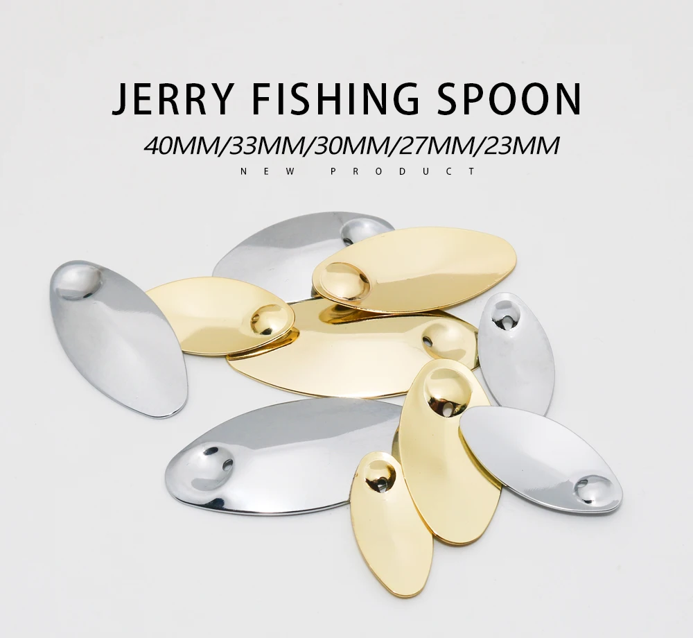 Jerry Inline Spinner Blade Messing Metall Angellöffel Köder Spinnköder Zubehör – Detail 2