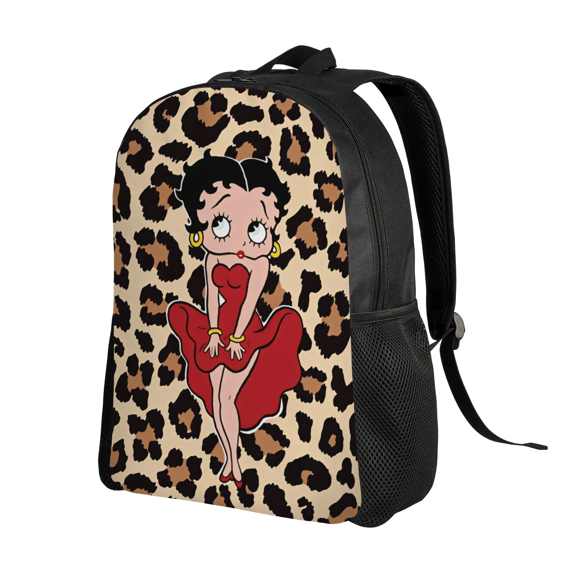 B-Betty Boops Backpack  Hiking Backpacks Student Custom Lightweight High School Bags Casual Rucksack