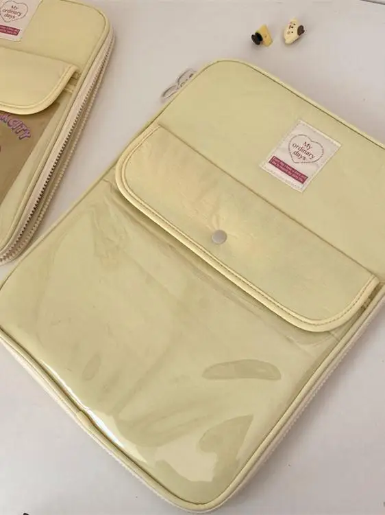Nieuwe Middle Studio /3 Inch iPad Drukknoop Insteektas Tablet Leukere Tas Opbergtas Digitale Accessoires Case