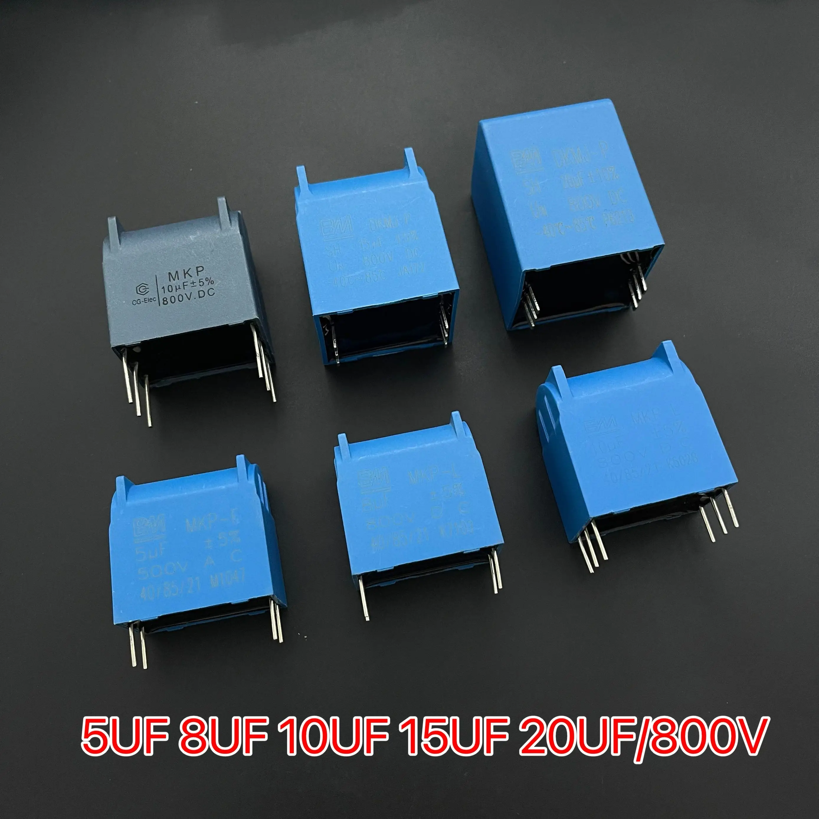Condensadores de cocina de inducción comerciales: condensadores de filtro de calefacción por inducción 5UF 500V 8UF, 10UF, 15UF, 20UF, 800V